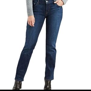 Levi's Blue Mid Rise Straight Denim Jeans Size 8